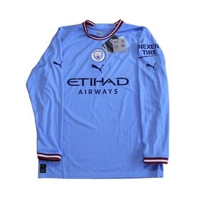 João Cancelo Manchester City Home Long Sleeve Jersey Shirt 2022-23